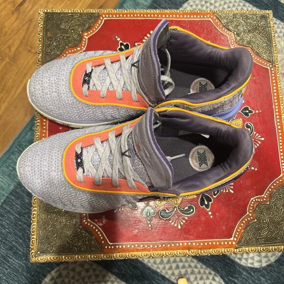 Men’s Size 9 Nike LeBron XX 20 Violet Frost- Purple Gold Blue Peach Sneakers main image 14